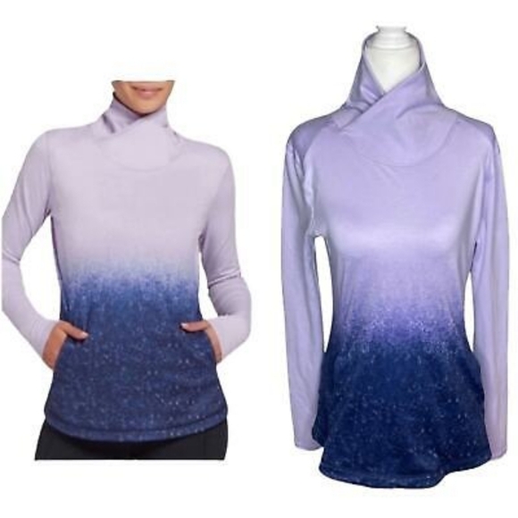 CALIA by Carrie Underwood Tops - Purple Blue Long Sleeve Pullover Calia L